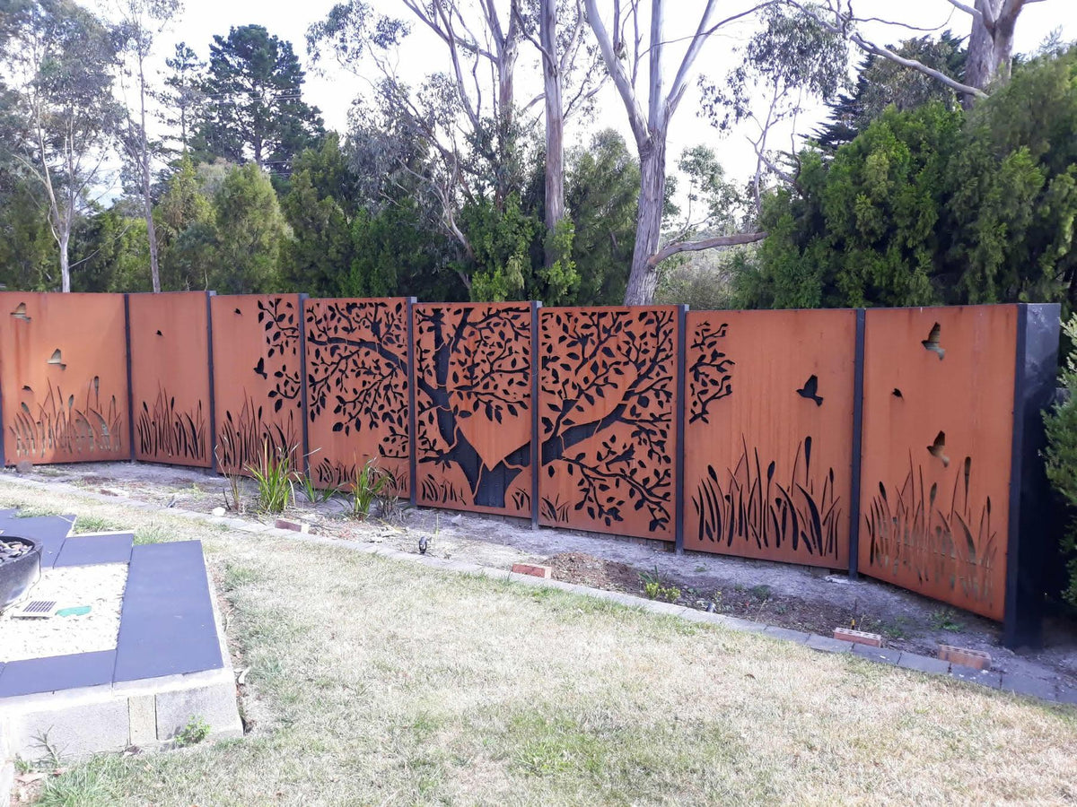 Branch Out with Birds (8 Panels) Privacy Garden Screen