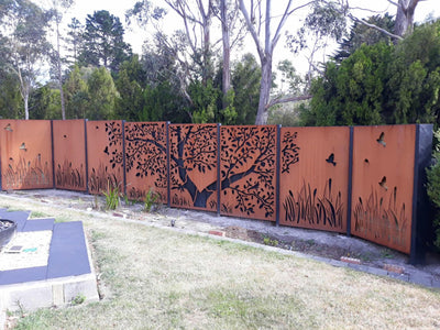 Branch Out with Birds (8 Panels) Privacy Garden Screen